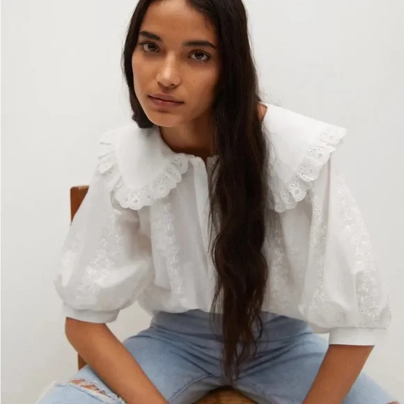 Mango Babydoll Collar Blouse - Picture 5 of 6